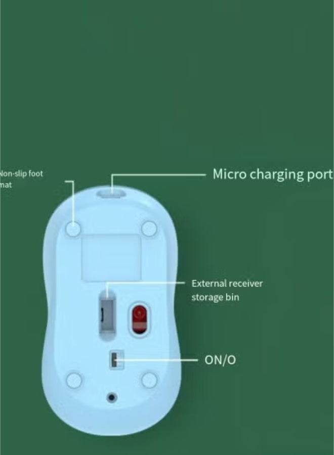 DeHuCg Wireless mouse, rechargeable Bluetooth mouse, (2.4G Bluetooth) - Image 5